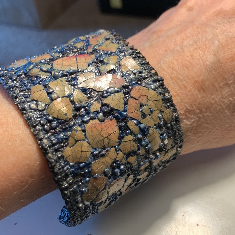 STUDIO ARTIST BRACELET CUFF,PENNY PITTS MODERNIST BRUTALIST